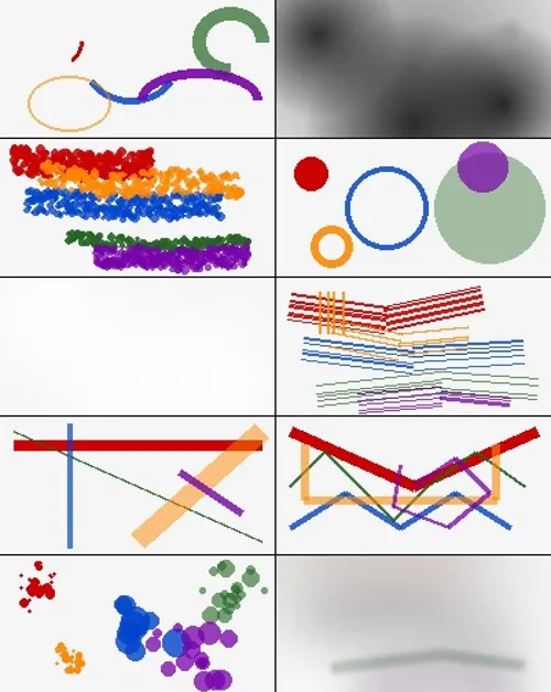 Sample images of the strokes available to VLMs